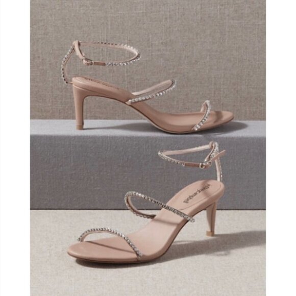 NEW Jeffrey Campbell Cadeau Rhinestone Strappy Sparkly Ankle Strap Heels 8.5 - Picture 1 of 8